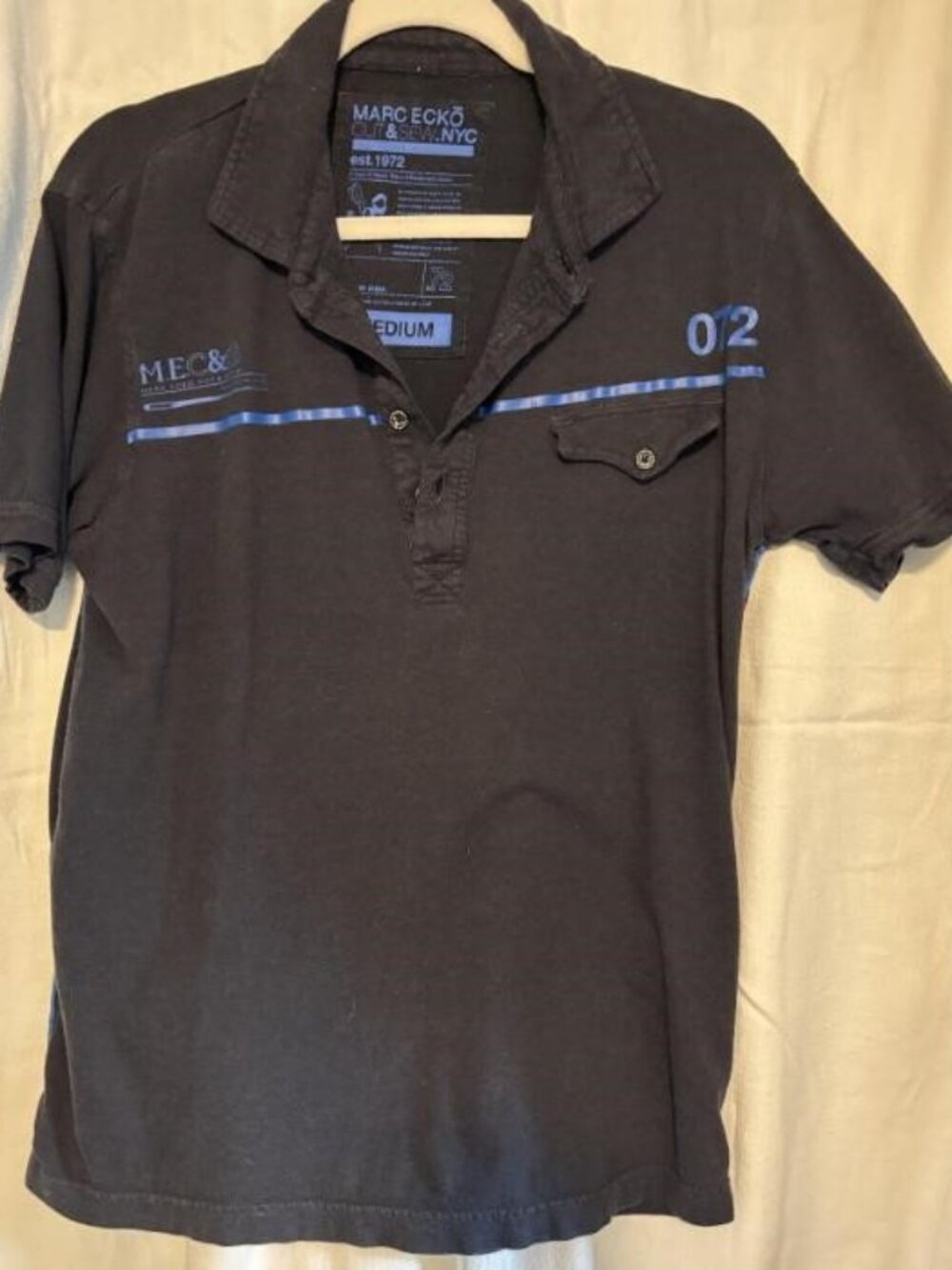 Marc Ecko Black Polo - Size Medium